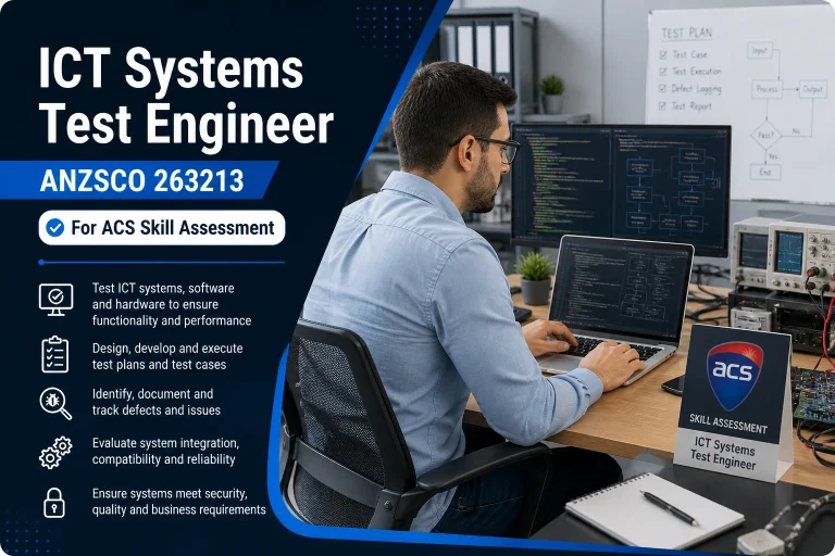ICT systems test engineer analyzing software performance