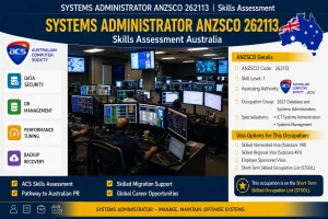Systems Administrator ANZSCO 262113 skills assessment infographic