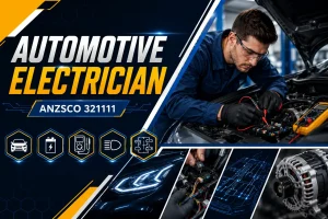 Automotive Electrician ANZSCO 321111 diagnosing and repairing vehicle electrical systems.